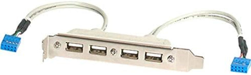 StarTech.com 4 Port USB A Female Slot Plate Adapter - T - USBPLATE4...