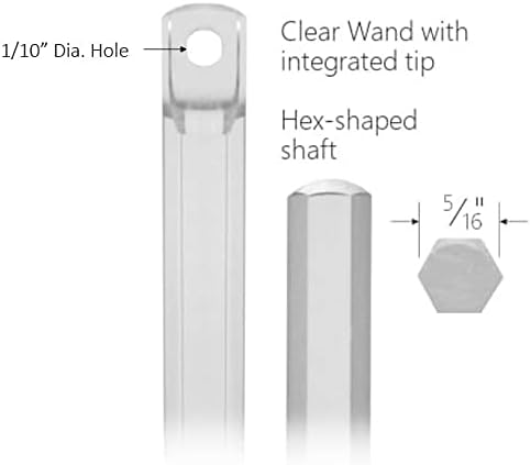New Blind Wand/Rod - Color White- High Strength (12" Clear 4 Pack)...