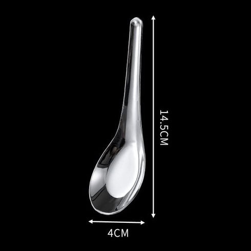 2 Pieces Stainless Steel Soup Spoons Dinner Spoons Soup Spoons Chinese Soup Spoon Asian Soup Spoon Table Spoons Tasting Spoon for Home Restaurant ...