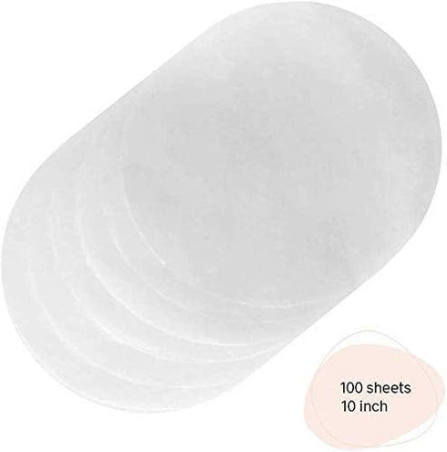 Kana Parchment Paper Baking Circles - 100 Pre-cut Rounds 10 inch_Ideal for Baking Cakes, Pastries & Cheesecakes - Suitable for tortilla Press...
