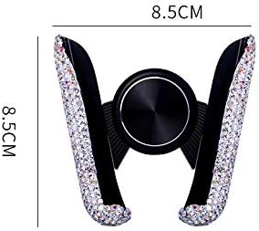 Best Bling Rhinestone Crystal Convenient Mini Car Dash Air Vent Automatic ADJUSTABLE Phone Holder (Silver)...