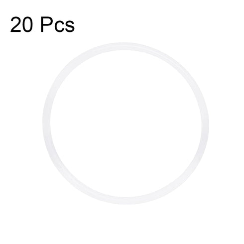 uxcell Silicone O-Rings, 32mm OD 29mm ID 1.5mm Width VMQ Seal Gasket for Compressor Valves Pipe Repair, White, Pack of 20...