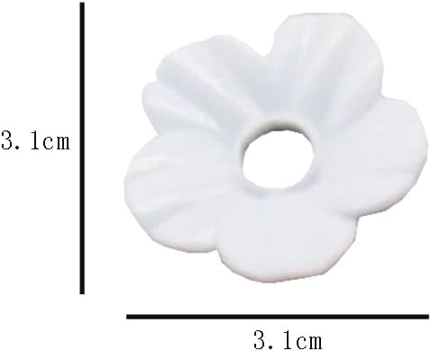 16 Pieces Hummingbird Feeder Bird Feeder Hummingbird Feeders Replacement Flowers Bird Feeder Replacement Parts for Hummingbird Feeder, White...