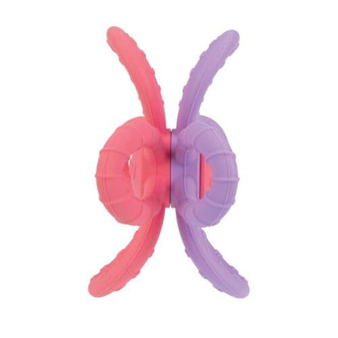 Nuby Fun Loops Teether - Flower-Shaped Infant Teething Toy for Babies - 3+ Months - Pink and Purple...