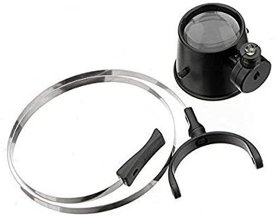 15X Loupe Lens Headband Magnifying Glass Jeweler Watch Repair Magnifier with LED Eye Loupe...