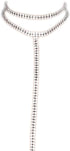 Sexy Multilayered Long Choker Necklaces Double Layer Crystal Full Rhinestone Choker Necklace Pendant Statement Necklaces Luxury Jewelry for Women ...