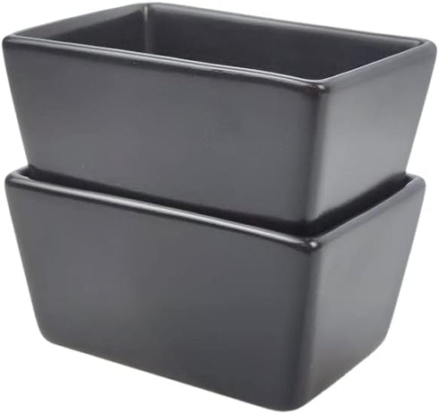 Sizikato Matte Black Porcelain Sugar Packet Holder Tea Bag Bowl, 5 Oz...
