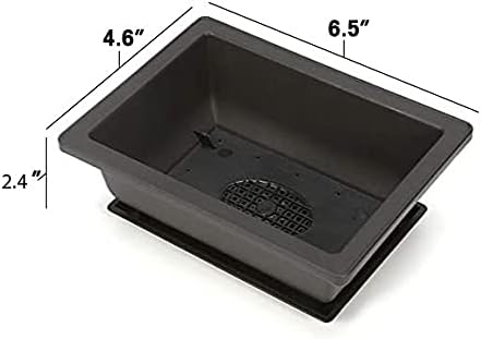 C CRYSTAL LEMON 3 Pack, Bonsai Pots, Bonsai Tree Pots with Trays - Built in Mesh, Six Inch Large Planters Durable Shatter Proof Poly-Resin...