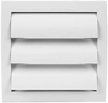 White Exhaust Hood Vent 4'' Inch with Built-in Pest Guard Screen and Flange, White, Air Vent Cover, HVAC Exhaust Vent Duct Cover, Exhaust Cap