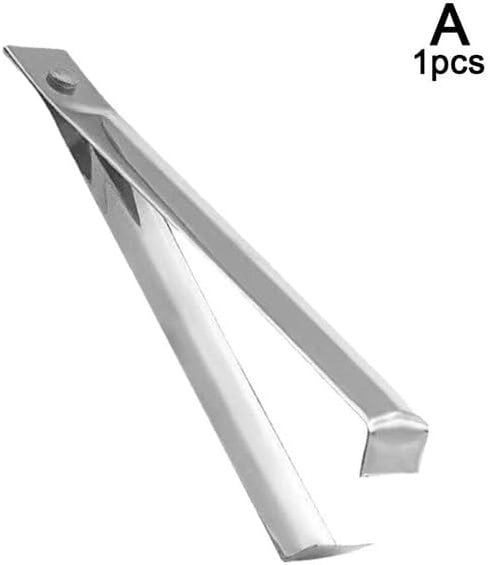 2Pcs Silver Garlic Peeler Garlic Peeling Tweezers Remover Tool Tongs Kitchen Tools Fish Bone Tweezers Set Stainless Steel Garlic Tweezer Remover T...