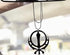 Round Khanda Punjabi Car Hanging Rear View Mirror Hanging Ornament For Sikh Car Decor...