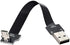 Cablecc Down Angled USB 2.0 Type-A Male to Micro USB 5Pin Male Data Flat Slim FPC Cable for FPV & Disk & Phone 200cm...