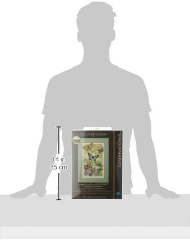 Dimensions Gold Collection Counted Cross Stitch Kit, Butterfly Forest, 14 Count Ivory Aida, 16'' x 10''...