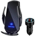 HITech Pro Upgraded Smart 15W Qi Fast Car Wireless Charger Holder AirVent Mount, with Magnetic Connectors and Dual Port Adaptor, Compatible with A...