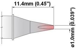 Thermaltronics K75CH010 Chisel 30deg 1.0mm (0.04in)...