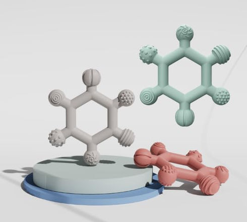 PandaEar 3 Pack Baby Teething Toys for Toddler Infant Newborn 0-6 Months, Baby Chew Toys 6 to 12 Months, Silicone Baby Teether BPA Free, Soft and ...