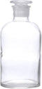 Baluue 250mL Lab Chemicals Bottle Lab Vials Clear Reagent Bottle Glass Narrow Mouth Bottle Clear Glass with Ground Glass Stopper and Graduate for ...