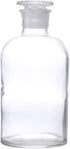 Baluue 250mL Lab Chemicals Bottle Lab Vials Clear Reagent Bottle Glass Narrow Mouth Bottle Clear Glass with Ground Glass Stopper and Graduate for ...