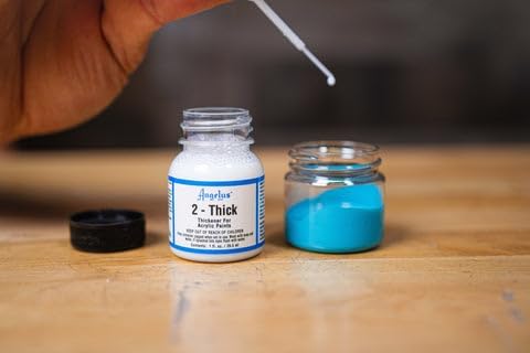 Angelus 2-Thick Acrylic Paint Additive To Thicken Creating 3D Flexible Clay Art For Shoes, Boots, Bags, Cavas Art, & More- 4oz...