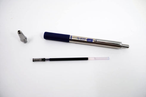 Zebra Pen G-402 Stainless Steel Retractable Gel Pen, Premium Metal Barrel, Fine Point, 0.5mm, Black and Blue Ink, 4-Pack Plus Refills, (50072)...
