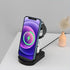 3 in 1 Wireless Charging Station KOOPAO Fast Portable Wireless Charger Dock Stand Compatible with iPhone 14/12/13/11 Pro Max/X/XS/XR/8/8 Plus, iWa...