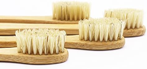 Boar Bristles Natural Bamboo Toothbrush Eco-Friendly Biodegradable Zero Waste Pack of 12...