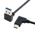 NFHK Reversible USB 3.1 USB-C Angled to 90 Degree Down Angled A Male Data Cable for MacBook & Tablet & Mobile Phone...