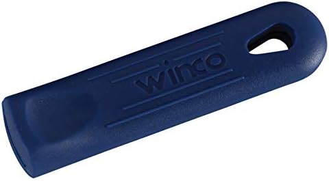 Winco AFP-1HX-3, Blue 4-1/2" Removable Silicone Sleeves for 7" and 8" Fry and Sauce Pans, Fry Pan Grip Handles Fit AFP-7, AFP-8, ASP-1, ASP-2, 3-P...