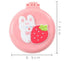 Strawberry Travel Hair Brush Pocket Comb with Mini Mirror Portable Compact Folding Hair Brushes Round Mini Compact Massage Comb for Girls and Wome...