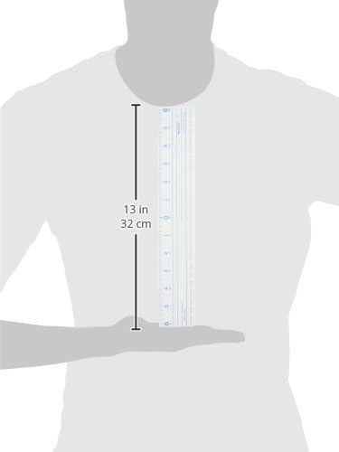Westcott CR-12 Plastic Ruler 12"-Zero Centering...