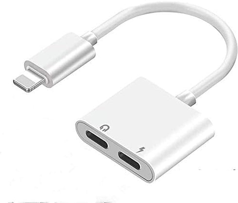 Apple MFi Certified Dual Adapter for iPhone 7/7 Plus/ 8/8 Plus/X (10), 2-in-1 Splitter Adapter/Cable for iPhone Audio/Headphone and Charger, Remot...