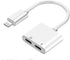 Apple MFi Certified Dual Adapter for iPhone 7/7 Plus/ 8/8 Plus/X (10), 2-in-1 Splitter Adapter/Cable for iPhone Audio/Headphone and Charger, Remot...