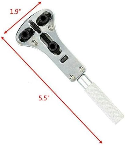 Professional Watch Wrench Screw Repair Set Kit, Watch Band Spring Bar Link Pin Adjustment, Back Case Removal Opener, Battery Cover Changing Replac...