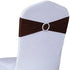 Tvoip 10PCS Chair Cover Stretch Band with Buckle Slider Sashes Bow Wedding Banquet Chair Decoration (Dark Brown)...