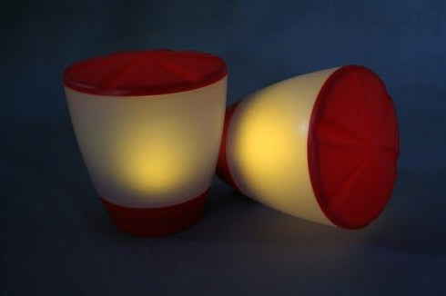 Turner-Red01 Solar Patio Table Lamp with LED Candle Accent Light...