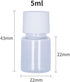 10PCS 5ml Plastic Bottles Lab Cylindrical Chemical Reagent Bottle Lab Wide Mouth Small Plastic Water Bottles Reagent Bottle Liquid Bottle Solid Po...