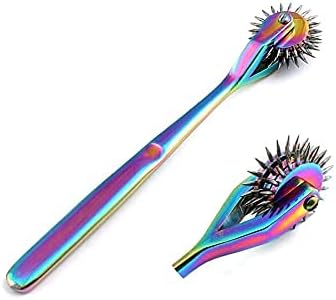 Goldenhandcrafts, Wartenberg Neuro Pinwheel Stainless Steel 3 Head Diagnostic Instrument Pin Wheel Multi Color Rainbow, 6.6 In...