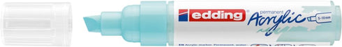 edding 5000 acrylic marker broad - pastel-blue - 1 waterproof acrylic paint marker - chisel nib 5-10 mm - acrylic paint pen for drawing on canvas,...