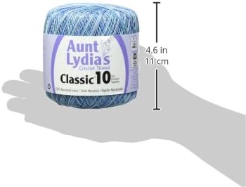 Coats Crochet 154-995 Aunt Lydia's Crochet, Cotton Classic Size 10, Ocean...