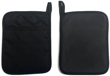 Home Collection Set of 2 Red And 2 Black Neoprene Pot Holders...