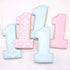 Number 1 Cookie Cutter 2-Pc. Set Made in USA by Ann Clark, 3.25", 4.5"...