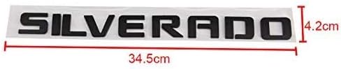 3D Raised and Strong Adhesive Decals Letters Badge Fit for Silverado LT 1500 2500Hd 3500Hd - Gloss Black...
