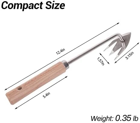 SWANSOFT Stainless Steel Weed Puller, Manual Hand Weeder Tool, Garden Weeding Tool for Yard...