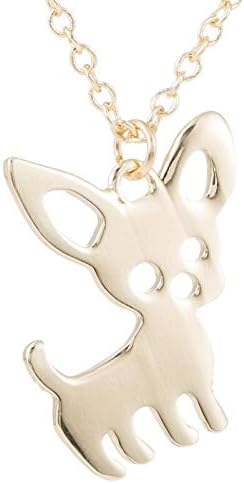 Stainless Steel Chihuahua Puppy Dog Pendant Necklace Earrings for Women Cute Pet Animal Stud Earring Set Jewelry...