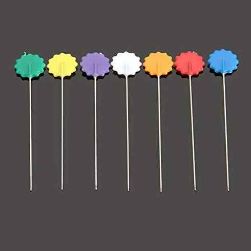 Mgoodoo 100PCS Sewing Pins Flat Head, 1.97inch Straight Pins Flower Head Quilting Pins for Dressmaker, Fabric, Craft, Sewing Project, DIY Jewelry ...