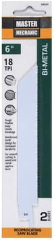 DISSTON COMPANY 698466 18 TPI High Speed Steel Metal Cutting Reciprocating Saw Blade (2 Pack), 6"...