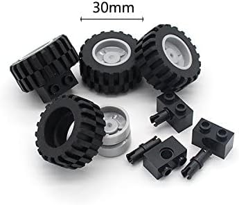 Wheels and Axles,Traffic Light ,Tires Bulk Lot - Building Bricks Block Education Wheels Set Toy Compatile with Major Brands, 52 pcs, over 6 years ...