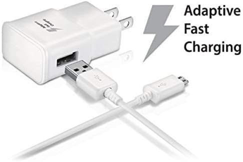Samsung Galaxy Tab E 8.0 Tablet Adaptive Fast Charger Micro USB 2.0 Cable Kit! True Digital Adaptive Fast Charging uses Dual voltages for up to 50...