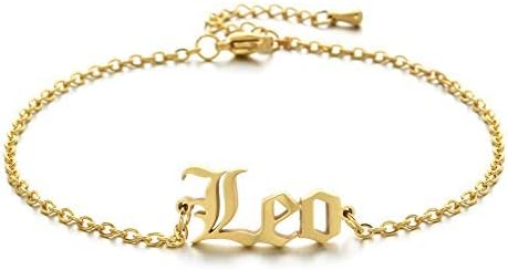 Zodiac Sign Anklet for Women, 12 Constellation Ankle Bracelets Gold Silver Horoscope Anklet Adjustable Foot Chain Dainty Brithday Gifts...