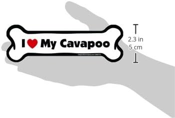 Imagine This Company I Love My Breed Bone Shaped Pet Magnet; Removable Magnets for Cars, Fridges, Lockers & More, Stylish Pet Inspired Car Accesso...